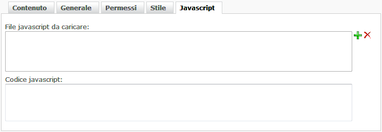 JavaScript di sezione