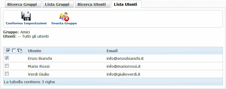 Gruppi Utenti Sito Web