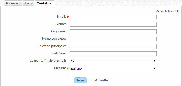 Gestione contatto