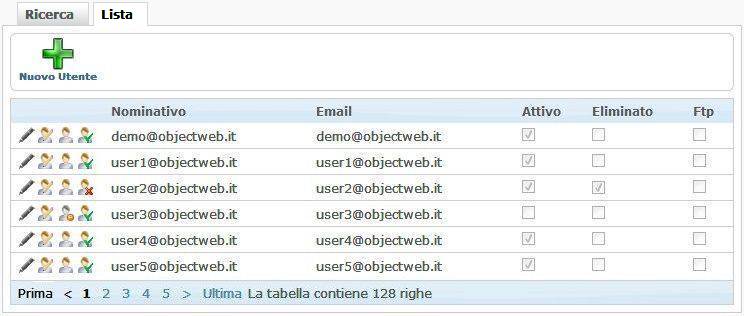 Lista degli utenti
